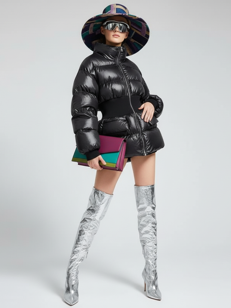 NOHO Elastic Waist Puffer Jacket  New York