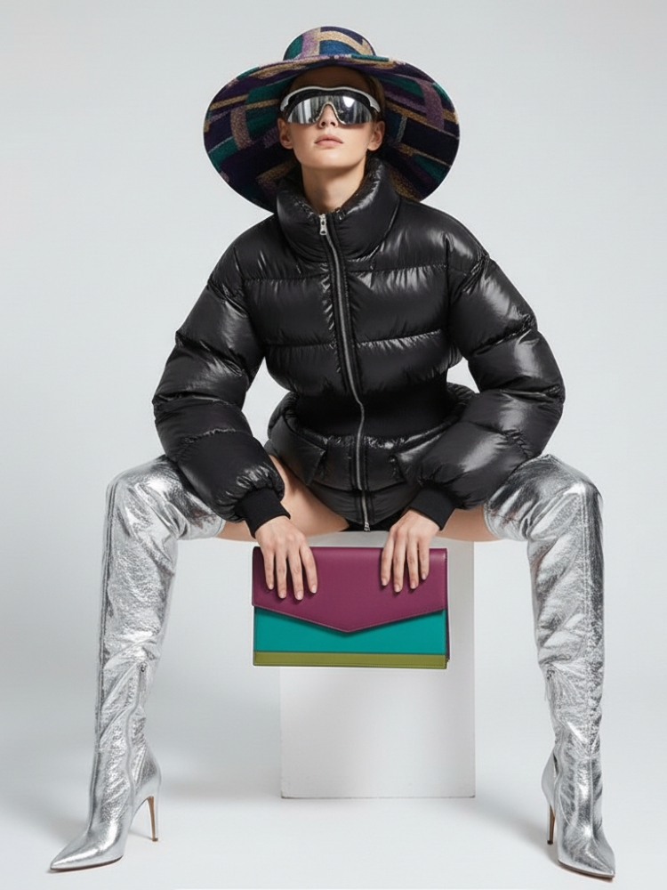 NOHO Elastic Waist Puffer Jacket  New York