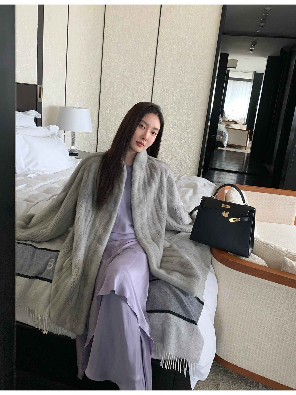 Meteor Variations Sable Fur Coat Women